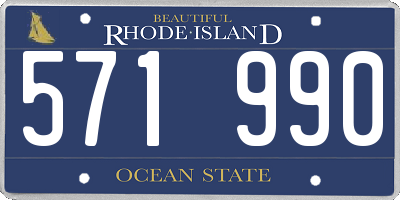 RI license plate 571990