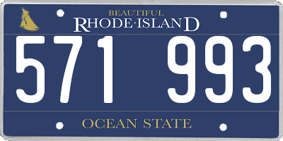 RI license plate 571993