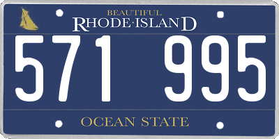 RI license plate 571995