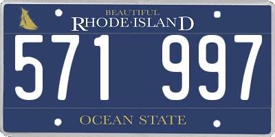 RI license plate 571997