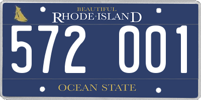 RI license plate 572001