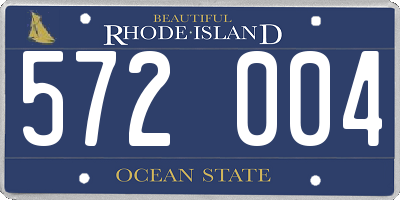 RI license plate 572004