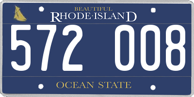 RI license plate 572008