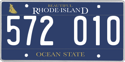 RI license plate 572010