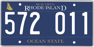 RI license plate 572011