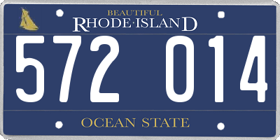 RI license plate 572014