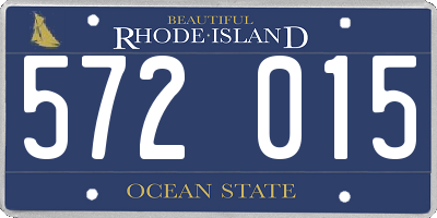 RI license plate 572015