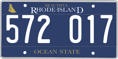 RI license plate 572017
