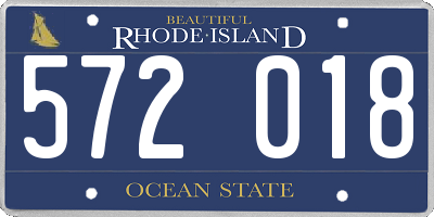 RI license plate 572018