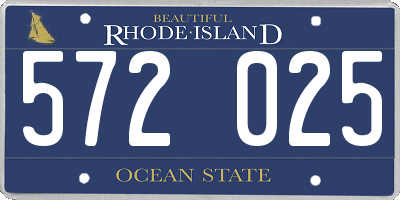 RI license plate 572025