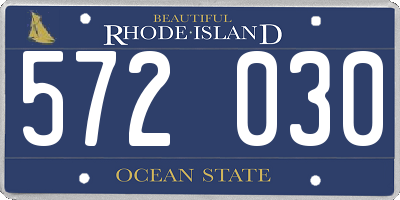 RI license plate 572030