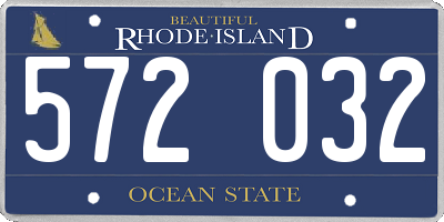 RI license plate 572032