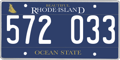 RI license plate 572033