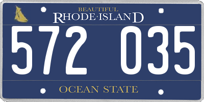 RI license plate 572035