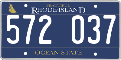 RI license plate 572037