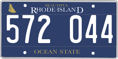 RI license plate 572044
