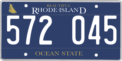 RI license plate 572045