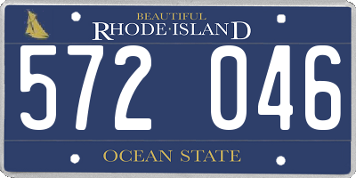 RI license plate 572046