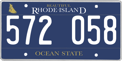 RI license plate 572058