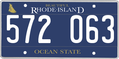 RI license plate 572063