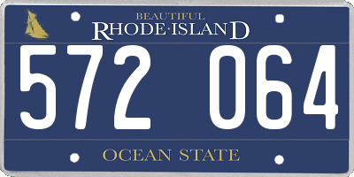 RI license plate 572064