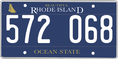 RI license plate 572068