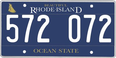 RI license plate 572072