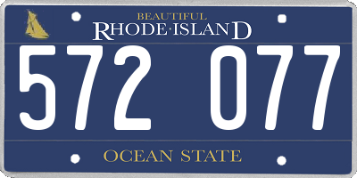 RI license plate 572077