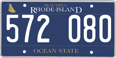 RI license plate 572080