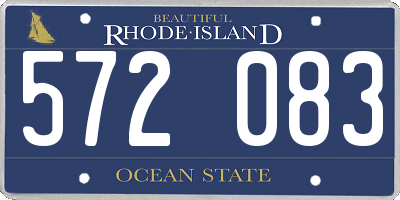 RI license plate 572083