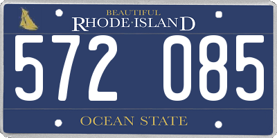 RI license plate 572085
