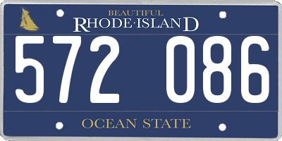 RI license plate 572086