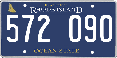 RI license plate 572090