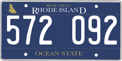 RI license plate 572092