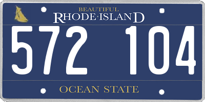 RI license plate 572104