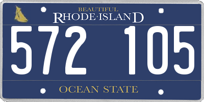RI license plate 572105