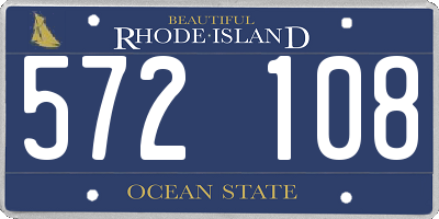 RI license plate 572108