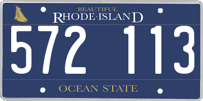 RI license plate 572113