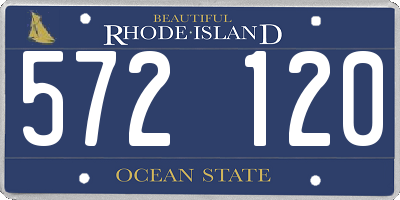 RI license plate 572120