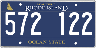 RI license plate 572122
