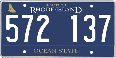 RI license plate 572137