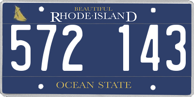 RI license plate 572143