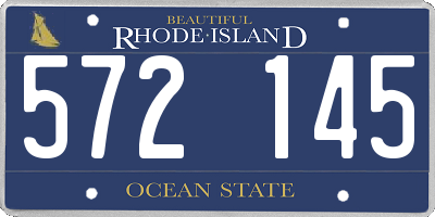 RI license plate 572145