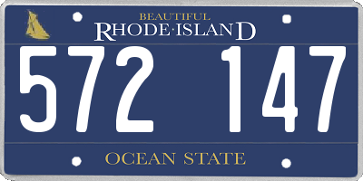 RI license plate 572147