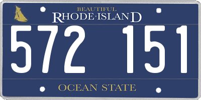 RI license plate 572151