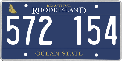RI license plate 572154