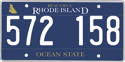 RI license plate 572158