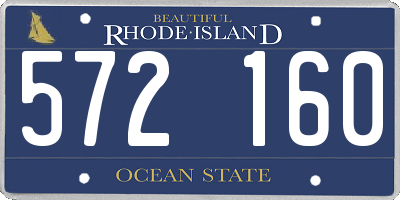 RI license plate 572160