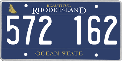 RI license plate 572162