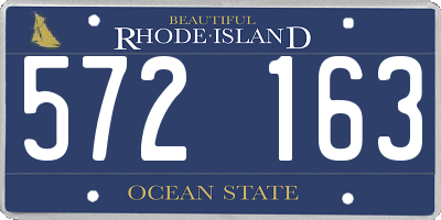 RI license plate 572163